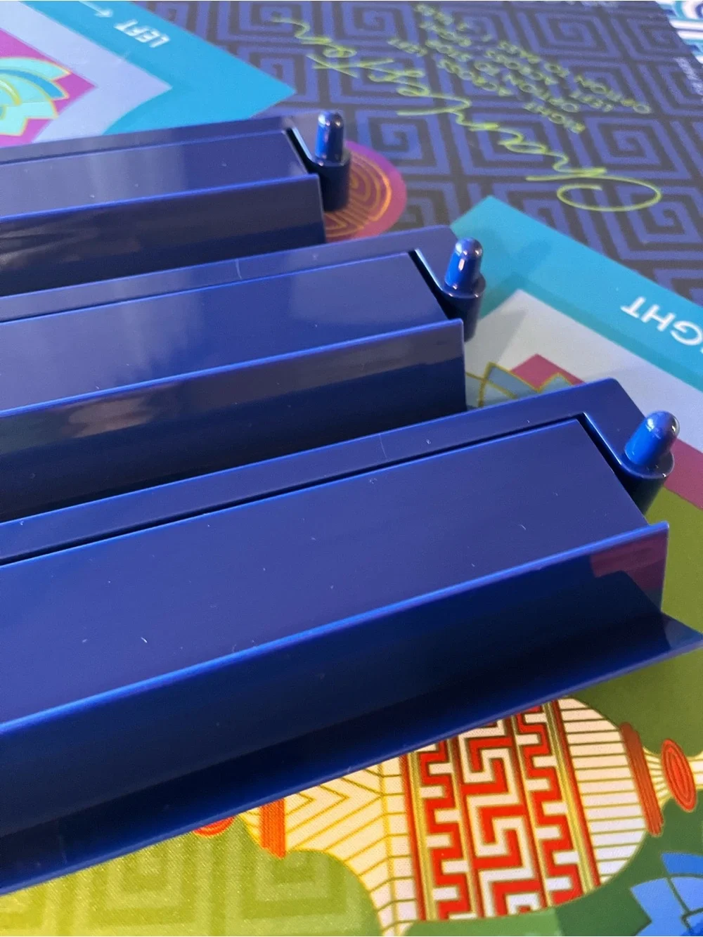 Mahjong Tile Racks w/ Pushers Jonathan Adler Navy Blue Solid 20